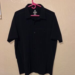 Kuhl  born the mountains Men's Black Short Sleeve Button-Up Shirt